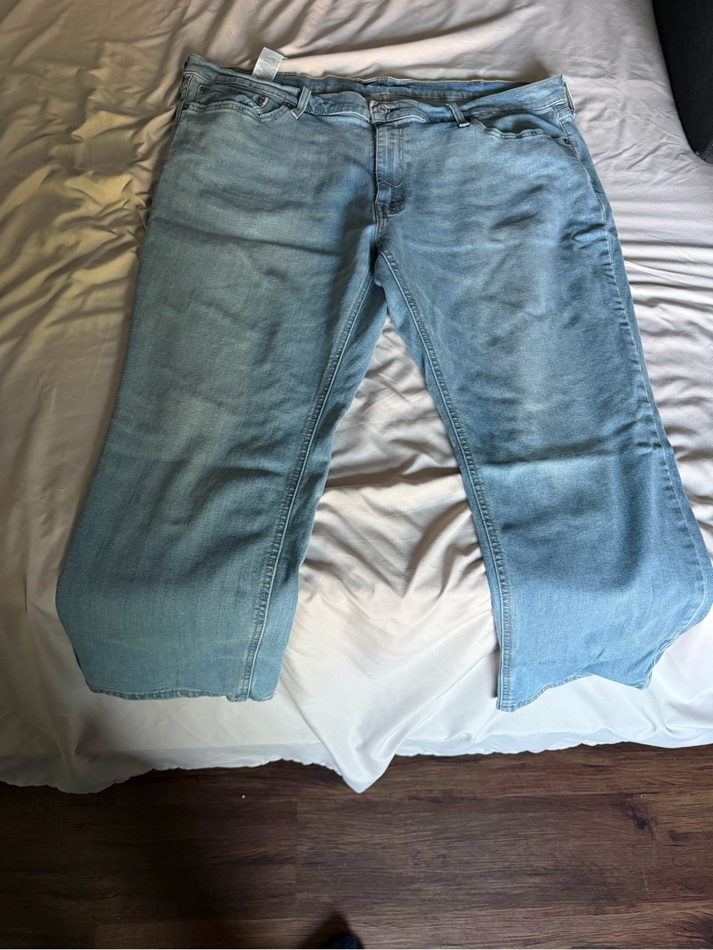 Levis 541 Jeans Mens 44x29 Light Blue Athletic Taper Denim Stretch